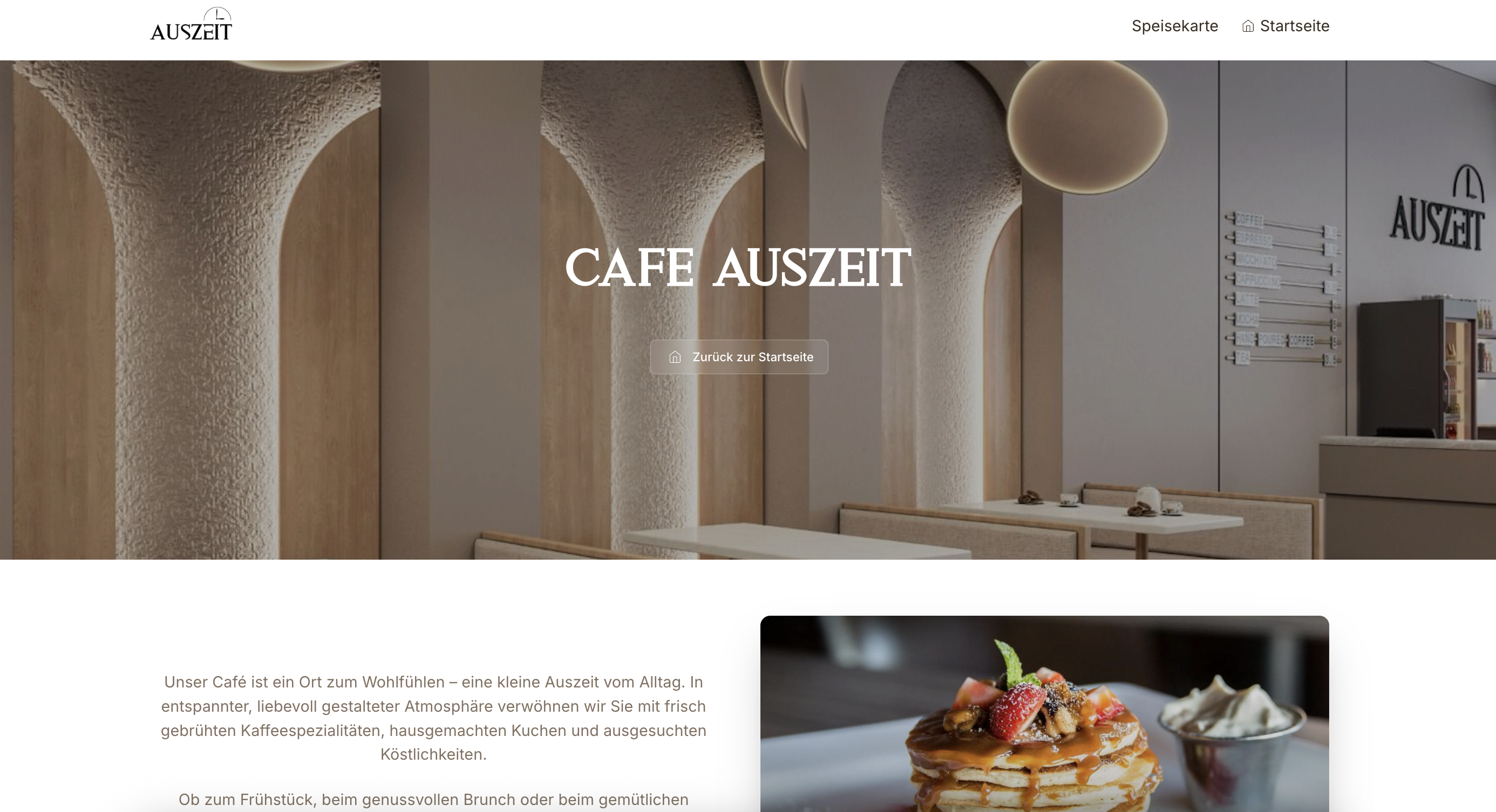 Screenshot von Cafe Auszeit